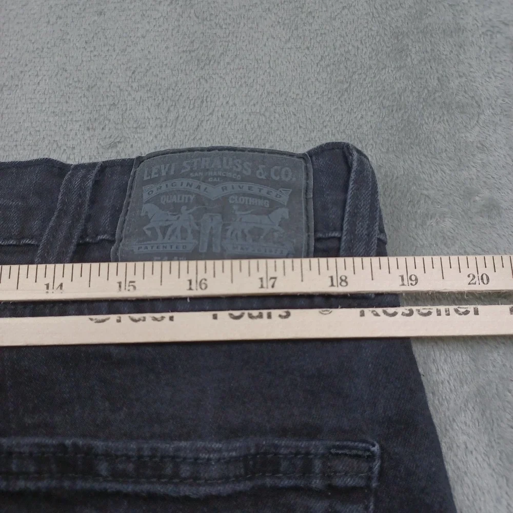 Levis 514 Jeans‎ Mens 38x30 Black Denim Casual Straight Fit Modern Distressed